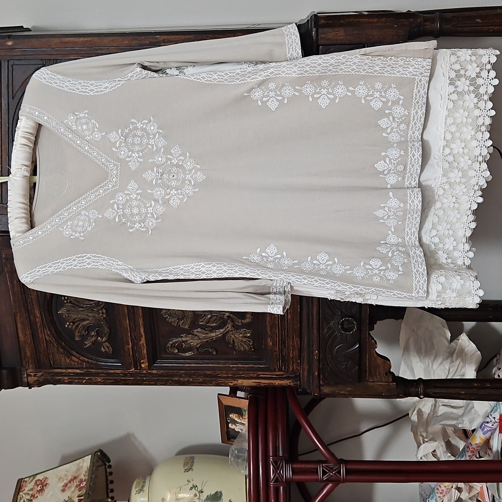 2pce Elegant Outfit Lace Embroidered Sequined Minimalist With Flare